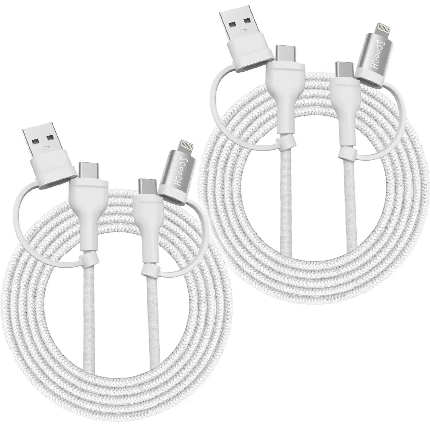 JuiceCord 4-in-1 - 60W Charging Cable (4FT) with USB-A, USB-C, and Lightning - Image 8