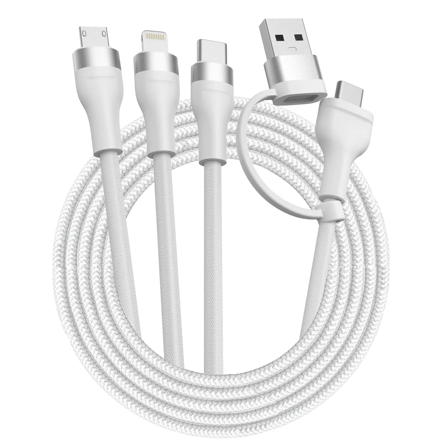 JuiceCord 6-in-1 - 65W Charging Cable (4FT) with USB-A, USB-C, Micro USB, and Lightning - Image 8