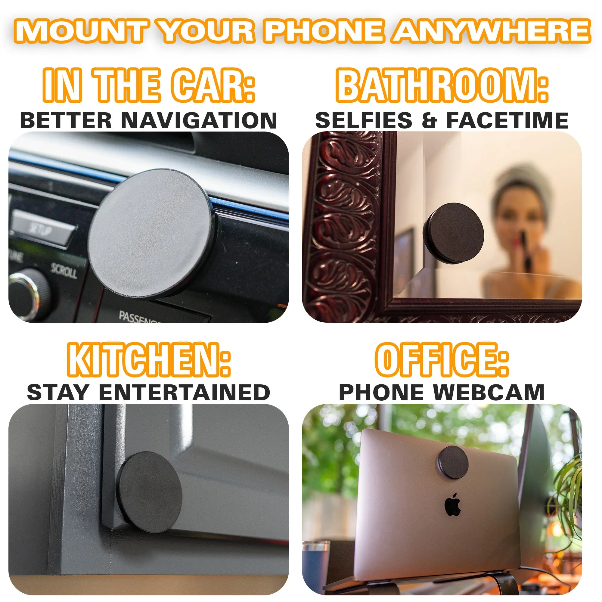 MagMount Flat for MagSafe - Flat Phone Mount for Car, Wall, and Mirror - Image 3